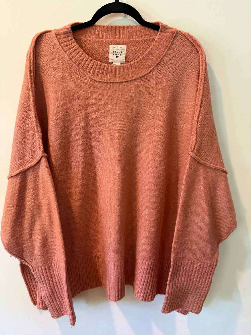 Billabong Oversized Coral Scoop Neck Sweater